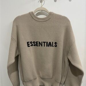 Essentials Tan Crewneck Sweater
